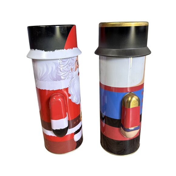 Santa Claus & Soldier Houdini Cookie Holder Tin Christmas Coin Bank 2013 - Picture 8 of 9